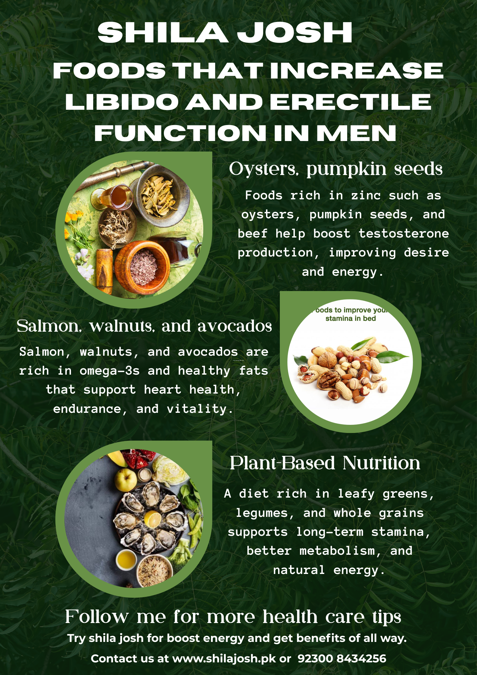 Foods That Increase Libido and Erectile Function in Men—Boost Vitality Naturally with Shila Josh